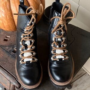 Target Black and Tan Lace Up Women's Boots